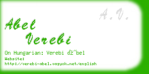 abel verebi business card